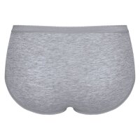 Sloggi Damen Midi-Slip, 4er Pack - Basic+Midi C4P, Unterwäsche, Baumwolle, Spitze, Logo, einfarbig Weiß/Schwarz/Braun/Grau 3XL