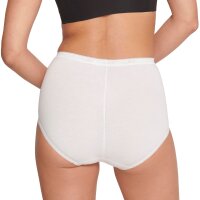 Sloggi Ladies Midi Briefs, 4-Pack - Basic+Midi C4P, Underwear, Cotton, Lace, Logo, solid color White/Black/Brown/Grey 3XL (XXX-Large)