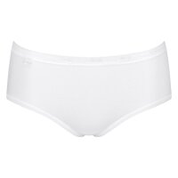 Sloggi Ladies Midi Briefs, 4-Pack - Basic+Midi C4P, Underwear, Cotton, Lace, Logo, solid color White/Black/Brown/Grey 3XL (XXX-Large)