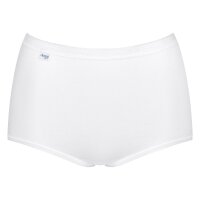 Sloggi Womens Maxi Briefs, 4-Pack - Basic+ Mixi C4P, Underwear, Cotton, Lace, Logo, solid color White/Blue 2XL (XX-Large)