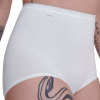 Sloggi Womens Maxi Briefs, 4-Pack - Basic+ Mixi C4P, Underwear, Cotton, Lace, Logo, solid color White/Black/Brown/Grey 5XL (XXXXX-Large)
