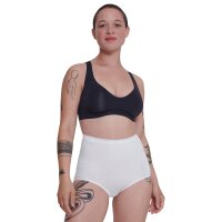 Sloggi Womens Maxi Briefs, 4-Pack - Basic+ Mixi C4P, Underwear, Cotton, Lace, Logo, solid color White/Black/Brown/Grey 5XL (XXXXX-Large)