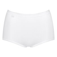Sloggi Womens Maxi Briefs, 4-Pack - Basic+ Mixi C4P, Underwear, Cotton, Lace, Logo, solid color White/Black/Brown/Grey 5XL (XXXXX-Large)