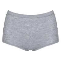 Sloggi Womens Maxi Briefs, 4-Pack - Basic+ Mixi C4P, Underwear, Cotton, Lace, Logo, solid color White/Black/Brown/Grey 5XL (XXXXX-Large)