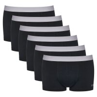 Sloggi Herren Boxershorts, 6er Pack - Hipster, GO ABC 2.0, Baumwolle,  einfarbig Schwarz S