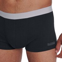Sloggi Herren Boxershorts, 6er Pack - Hipster, GO ABC 2.0, Baumwolle,  einfarbig Schwarz S