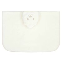 Steiff Baby Badeponcho - Kapuze, Teddymotiv, Baumwoll-Frottee, 68x50cm Weiß One size
