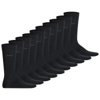 BOSS Herren Socken, 10er Pack - Kurzsocken, Baumwolle, Multipack, einfarbig Schwarz 39-42