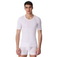 SCHIESSER Mens 1/2 Sleeve T-Shirt - Jacket, Cotton Essentials, Fine Rib, White 5 (Gr. Medium)