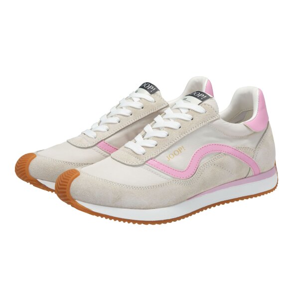 JOOP! Damen Sneaker - Misto Leone Sneaker xc6, Turnschuh, Schnürung, Logo Beige/Rosa EUR 36