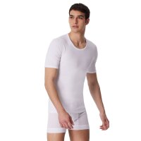 SCHIESSER Mens 1/2 Sleeve T-Shirt - Jacket, Cotton Essentials, Fine Rib, White 8 (Gr. XX-Large)