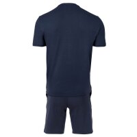 EMPORIO ARMANI Mens Pyjama Set 2-piece - ENDURANCE, Round Neck, Short, Stretch Cotton Navy M (Medium)
