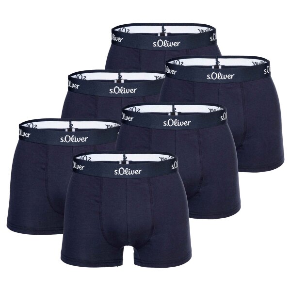s.Oliver Herren Boxershorts, 6er Pack - Boxerbrief, Baumwoll-Stretch Marine S