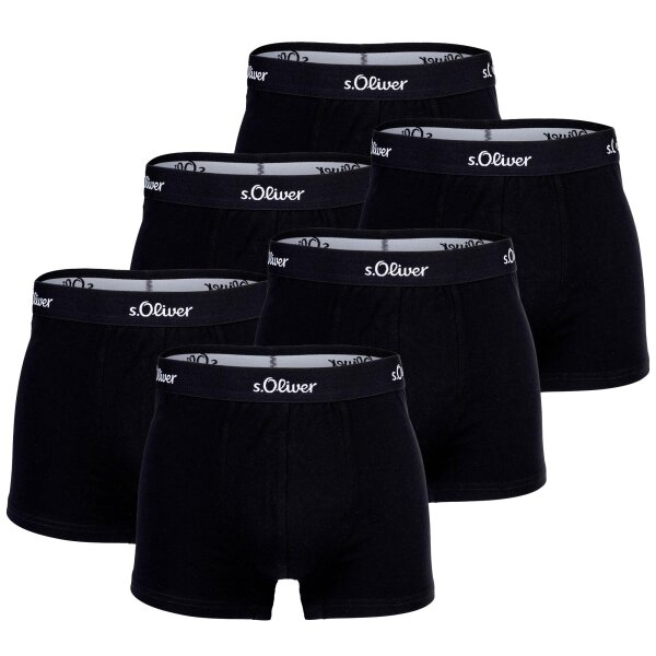 s.Oliver Mens Boxer Briefs, 6 Pack - Boxer Brief, Cotton Stretch Black XXL (XX-Large)
