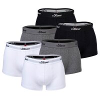 s.Oliver Mens Boxer Shorts, 6-pack - Trunks, Hipsters, Cotton Stretch