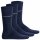 EMPORIO ARMANI Herren Socken, 3er Pack - CASUAL COTTON, Kurzsocken, One Size Marine 40-45