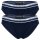 EMPORIO ARMANI Damen Slip, 2er Pack - ICON LOGOBAND, Briefs, Cotton Stretch Marine S
