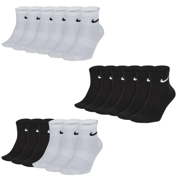 NIKE Unisex 6-Pack Sports Socks - Everyday, Lightweight No Show Ankle, unicoloured
