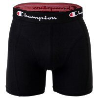 Champion Herren Boxershorts, 4er Pack - Baumwolle, Logobund, einfarbig Schwarz 2XL