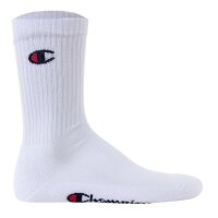 Champion Unisex Socken, 6 Paar - Crew Socken Basic Weiß EU 35-38