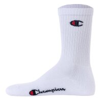 Champion Unisex Socken, 6 Paar - Crew Socken Basic Weiß EU 35-38