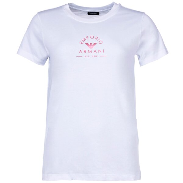 EMPORIO ARMANI Damen T-Shirt, Rundhals - ICONIC LOGOBAND, Kurzarm, Cotton