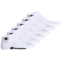Champion unisex socks, pack of 6 - quarter socks, basic, logo
