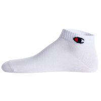 Champion unisex socks, pack of 6 - quarter socks, basic, logo White EU 43-46 (UK 9-11)