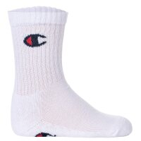 Champion Kinder Socken, 6er Pack - Crew Socken, einfarbig Weiß 27-30