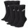 NIKE Unisex 6er Pack Sportsocken - Everyday, Essential Crew, einfarbig Schwarz 46-50