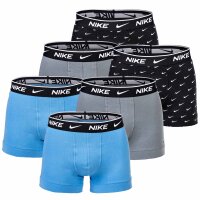 NIKE Herren Boxer Shorts, 6er Pack - Trunks, Logobund, Cotton Stretch