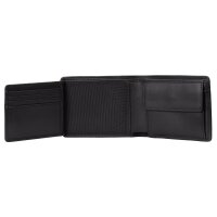 BOSS Herren Geldbörse mit Münzfach - AREZZO, Geldbeutel, Echtleder, 9,5x12x2,5cm (HxBxT) Schwarz