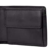 BOSS Herren Geldbörse mit Münzfach - AREZZO, Geldbeutel, Echtleder, 9,5x12x2,5cm (HxBxT) Schwarz