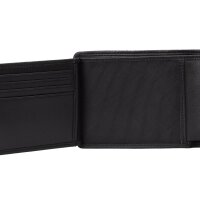 BOSS Herren Geldbörse mit Münzfach - AREZZO, Geldbeutel, Echtleder, 9,5x12x2,5cm (HxBxT) Schwarz