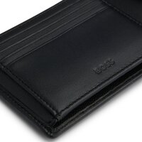 BOSS Herren Geldbörse mit Münzfach - AREZZO, Geldbeutel, Echtleder, 9,5x12x2,5cm (HxBxT) Schwarz