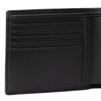 BOSS mens wallet with coin pocket - ASOLO, wallet, genuine leather, 9.5x11x2.5cm (HxWxD) Black