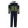 hajo mens house suit set - climate comfort, long, jacket, cotton mix Black/White/Green 5XL (XXXXX-Large)