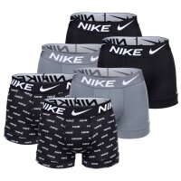 NIKE Herren Boxer Shorts, 6er Pack - Trunks, Dri-Fit Micro, Logobund