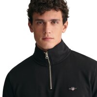 GANT Mens Sweatshirt - REGULAR SHIELD HALF ZIP SWEAT, zip collar, logo Black S (Small)