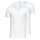 CALIDA Herren T-Shirt, 2er Pack - Natural Benefit, V-Ausschnitt, Single Jersey Weiß M (50)