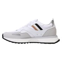 BOSS Mens Sneaker - Jonah Runn mx N, Sneaker, Casual, Retro, Material Mix White EUR 43 (UK 9)