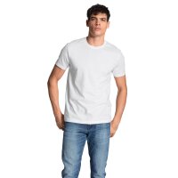 CALIDA Mens T-Shirt, 2-Pack - Natural Benefit, Round Neck, 100% Cotton White M (Medium)