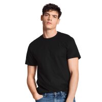 CALIDA Herren T-Shirt, 2er Pack - Natural Benefit, Rundhals-Ausschnitt, 100% Baumwolle Schwarz S (46/48)