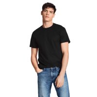 CALIDA Herren T-Shirt, 2er Pack - Natural Benefit, Rundhals-Ausschnitt, 100% Baumwolle Schwarz S (46/48)