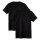 CALIDA Herren T-Shirt, 2er Pack - Natural Benefit, Rundhals-Ausschnitt, 100% Baumwolle Schwarz S (46/48)