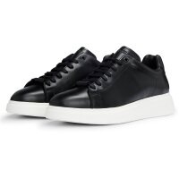 BOSS Herren Sneaker - BULTON RUNN, low, Halbschuh, Schnürung, Echtleder, Logo Schwarz EUR 41