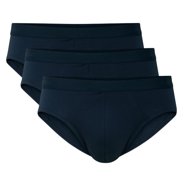 CALIDA Mens Briefs, 3-Pack - Natural Benefit, Elastic Waistband, Single Jersey Dark Blue M (Medium)