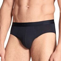CALIDA Mens Briefs, 3-Pack - Natural Benefit, Elastic Waistband, Single Jersey Black S (Small)