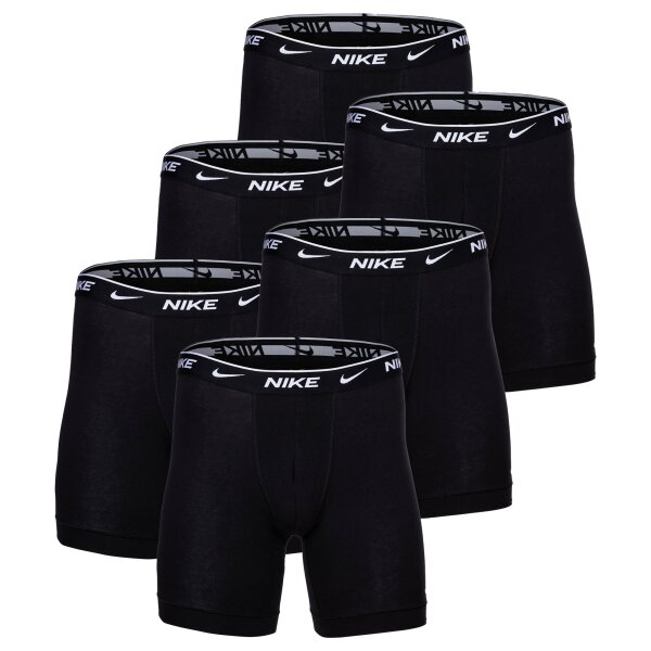 NIKE Herren Boxer Shorts, 6er Pack - Boxer Brief long, Cotton Stretch, Logobund