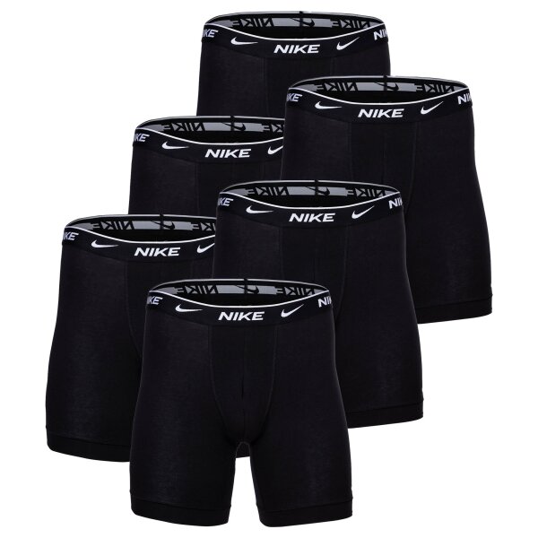 NIKE Mens Boxer Shorts, 3-pack - Boxer Brief long, Cotton Stretch, Logo Waistband Black M (Medium)